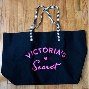 Victoria’s Secret Black and White Tote Travel Bag